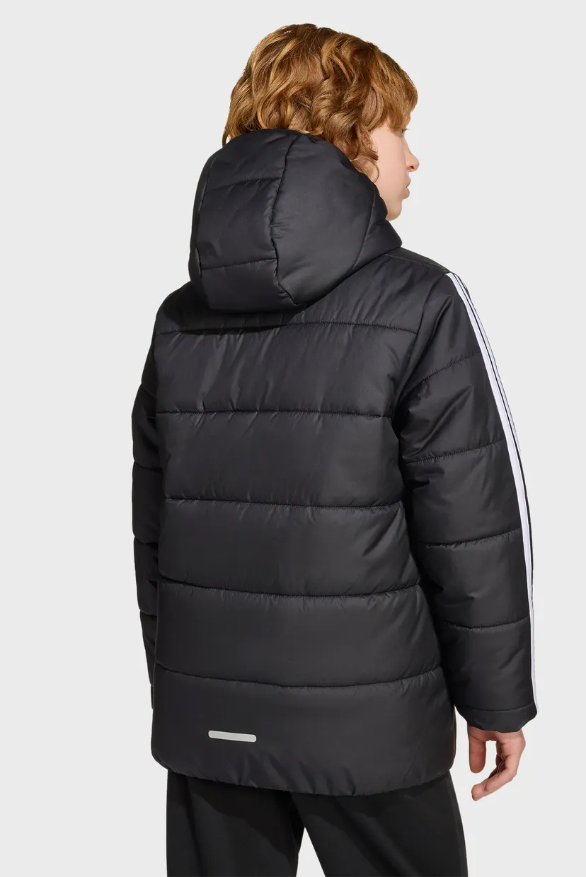 Дитяча чорна куртка Essentials 3-Stripes Padded Kids 4
