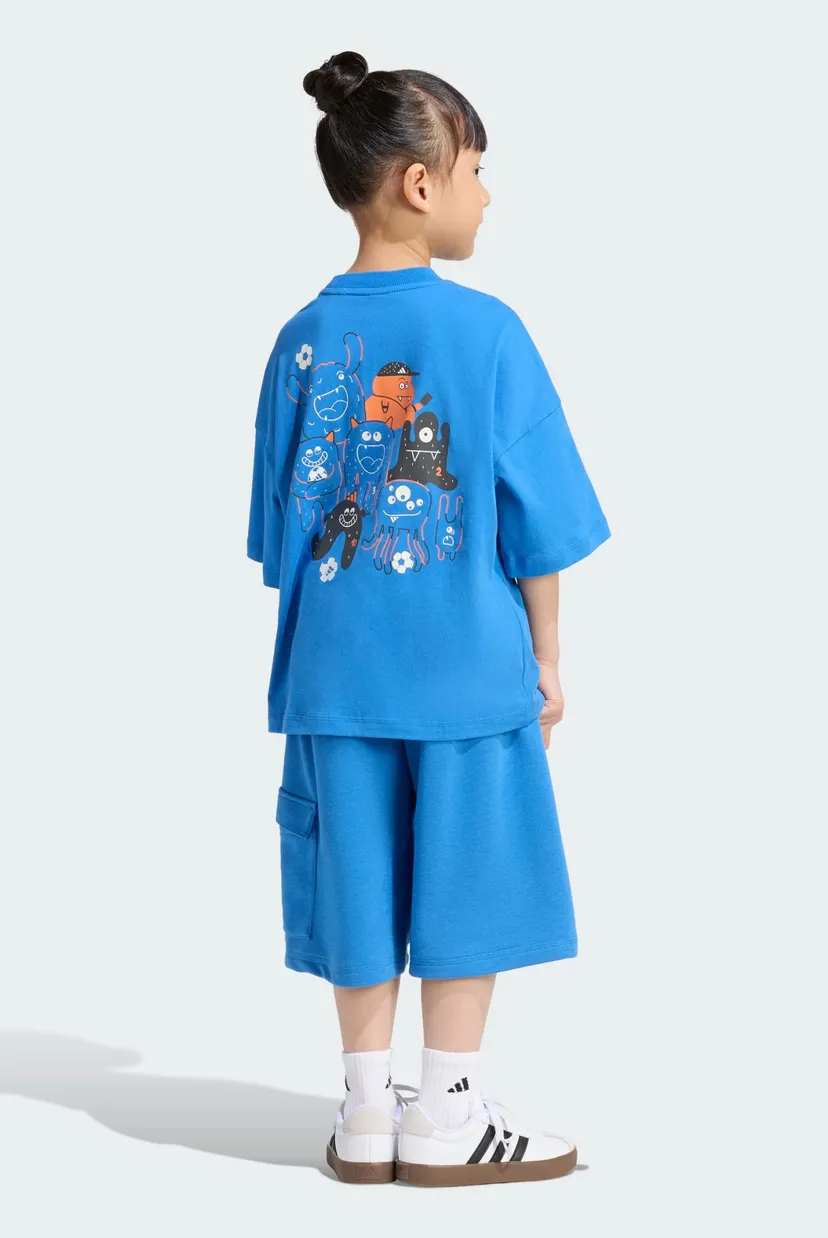 Детский синий комплект одежды (футболка, шорты) TIRO_NSTER adidas