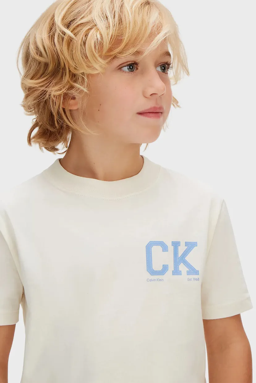 Дитяча біла футболка CHEST LOGO 5