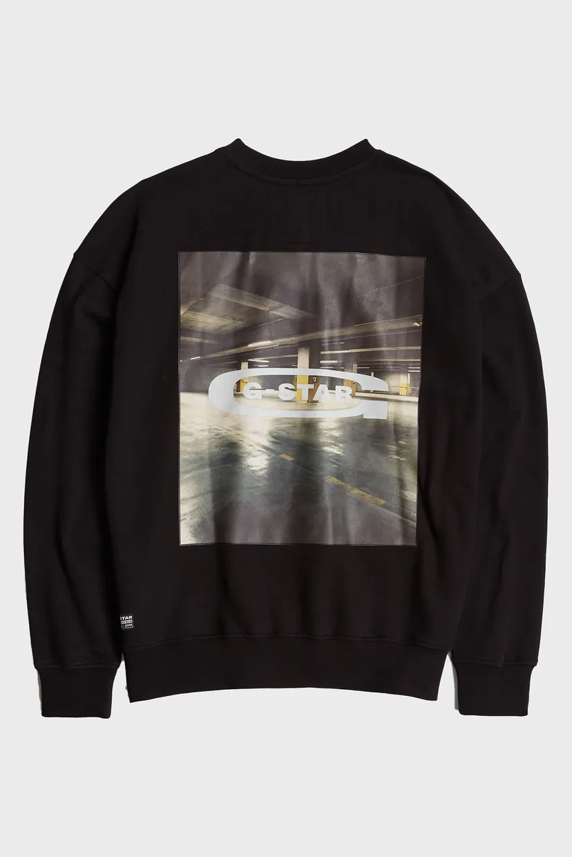 Чоловічий чорний світшот Photo back print loose 6