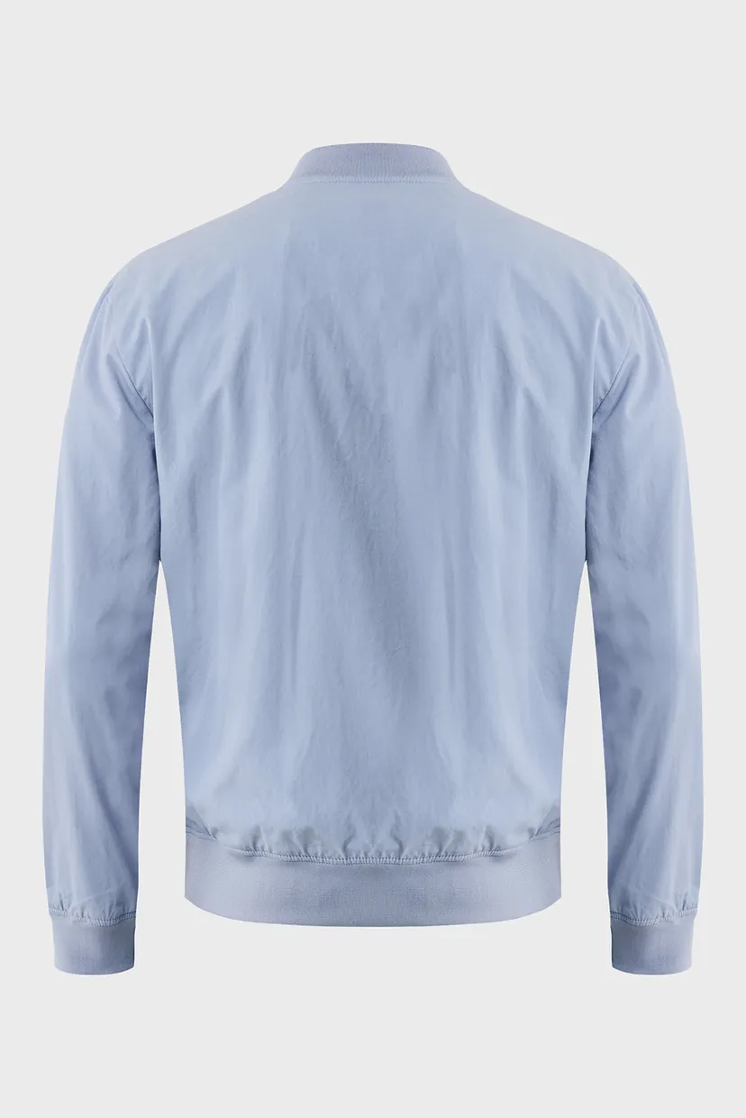 Мужской голубой бомбер Cotton blend bomber jacket 8