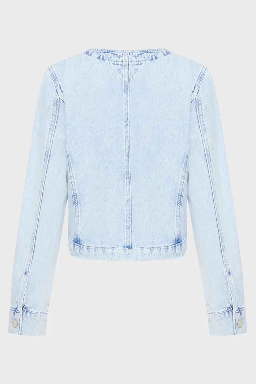 Женская голубая джинсовая куртка BUTTON DENIM JACKET 6
