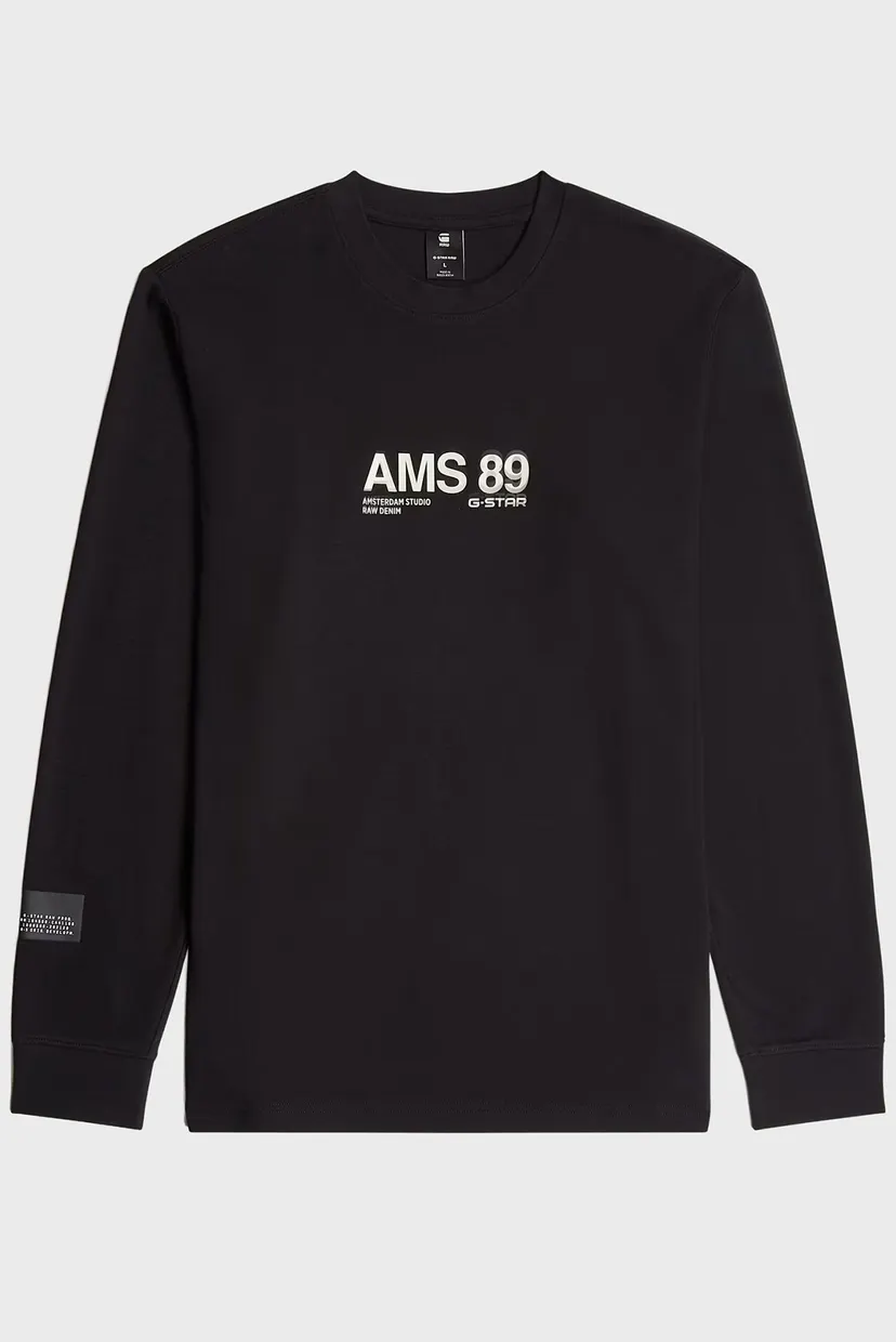 Мужской черный лонгслив Ams 6