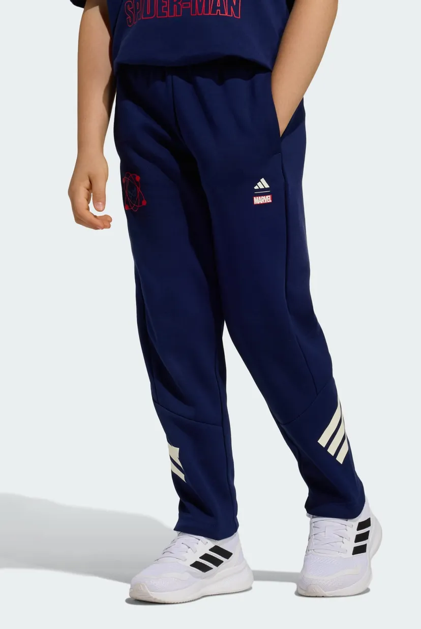 Детские синие спортивные брюки ADIDAS MARVEL SPIDER-MAN 4