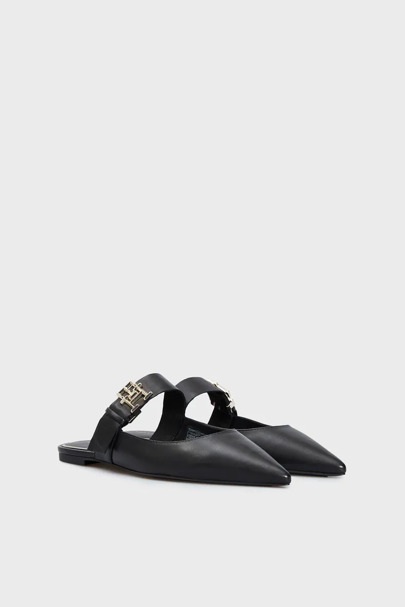 Женские черные кожаные мюли TH POINTY FEMININE MULE 3