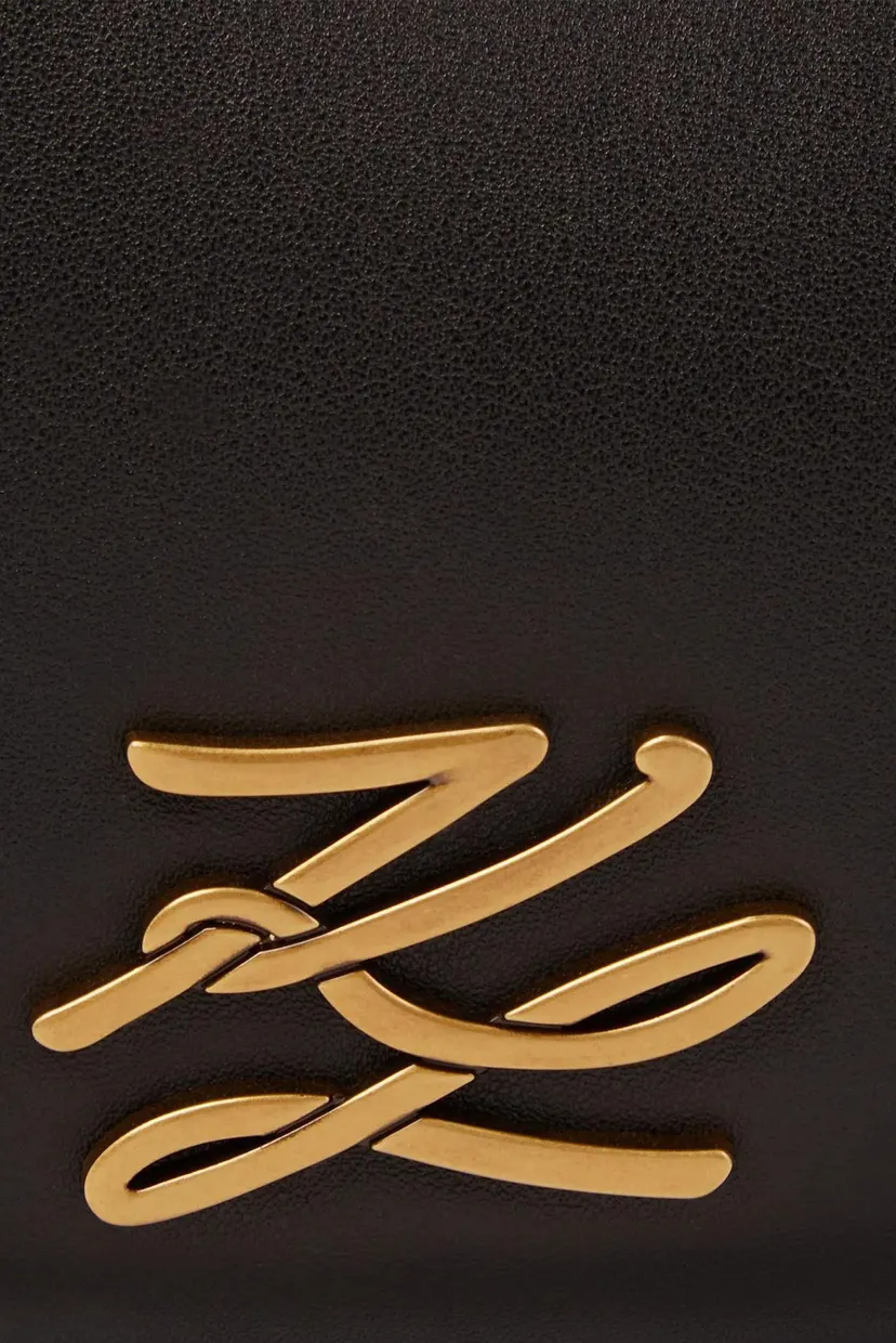 Жіноча чорна шкіряна сумка AUTOGRAPH MOON SHOULDER BAG 7