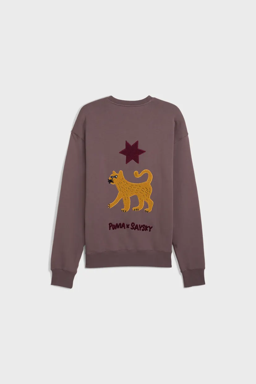 Фиолетовый свитшот PUMA x SAYSKY Knit Crew Sweatshirt (унисекс) 7