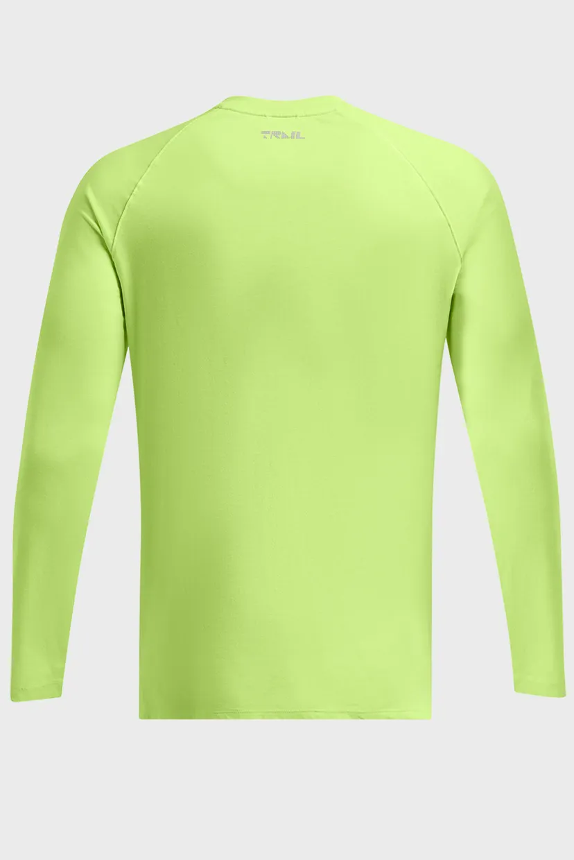 Чоловічий салатовий лонгслів UA TRAIL RUN GRAPHIC LS 4