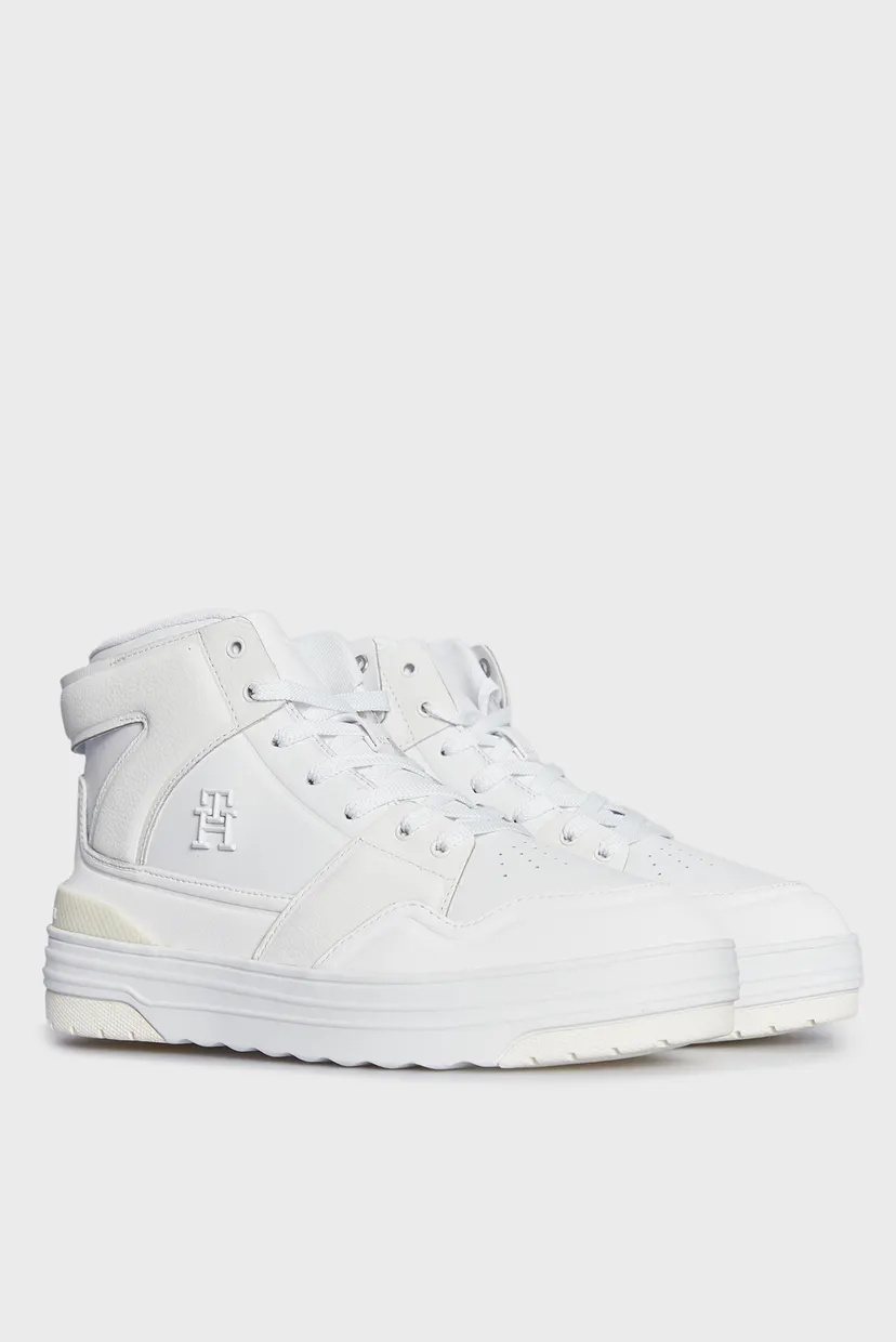 Жіночі білі шкіряні кросівки TH HI BASKET SNEAKER 3