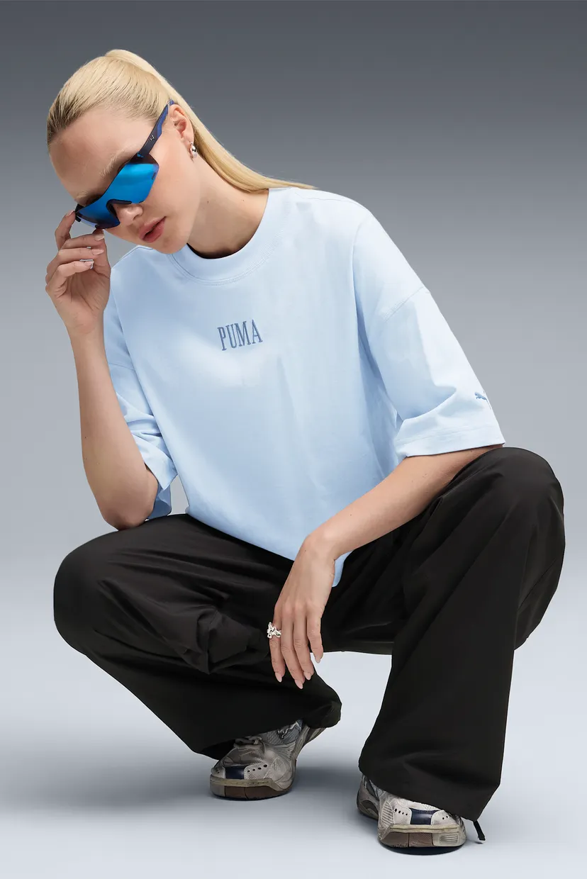 Жіноча блакитна футболка Premium Essentials Oversized Graphic Tee Women 3