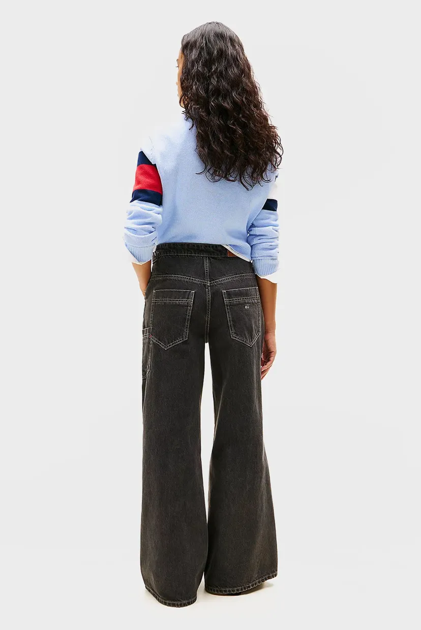 Женские черные джинсы WIDE LEG CARPENTER WASHED BLACK 3