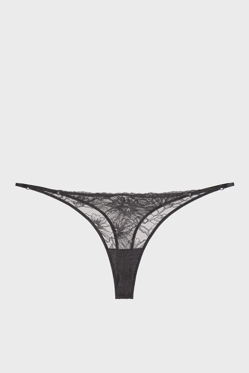 Жіночі чорні трусики TANGA THONG 6