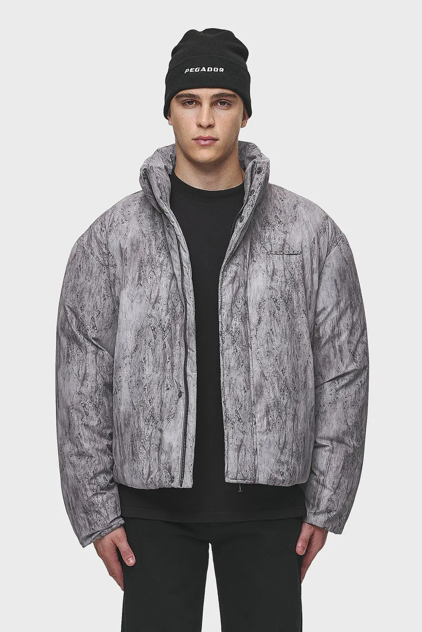 Мужская серая куртка LAVOY RIPSTOP CRUSHED CROPPED BOXY PUFFER JACKET 3