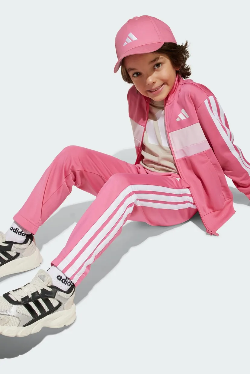 Дитячий рожевий спортивний костюм (кофта, штани) Seasonal Essentials Tiberio 3-Stripes Tricot Kids 4