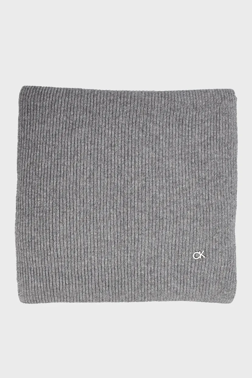 Женский серый шарф RE-LOCK KNIT SCARF 3