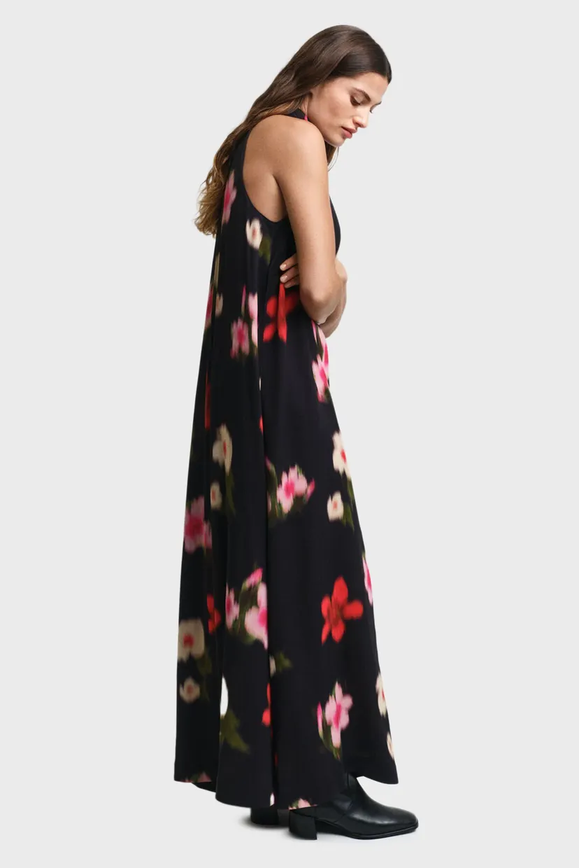 Жіноча чорна сукня з візерунком FLORAL PRINT HALTERNECK 3