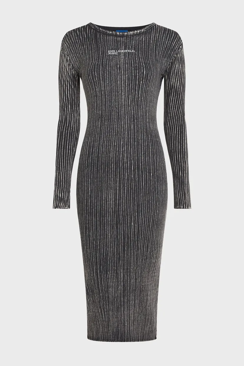 Жіноча сіра сукня RIBBED 5