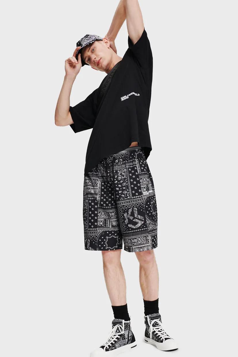 Чоловіча чорна футболка KLJ REGULAR BANDANA SSLV TEE 3