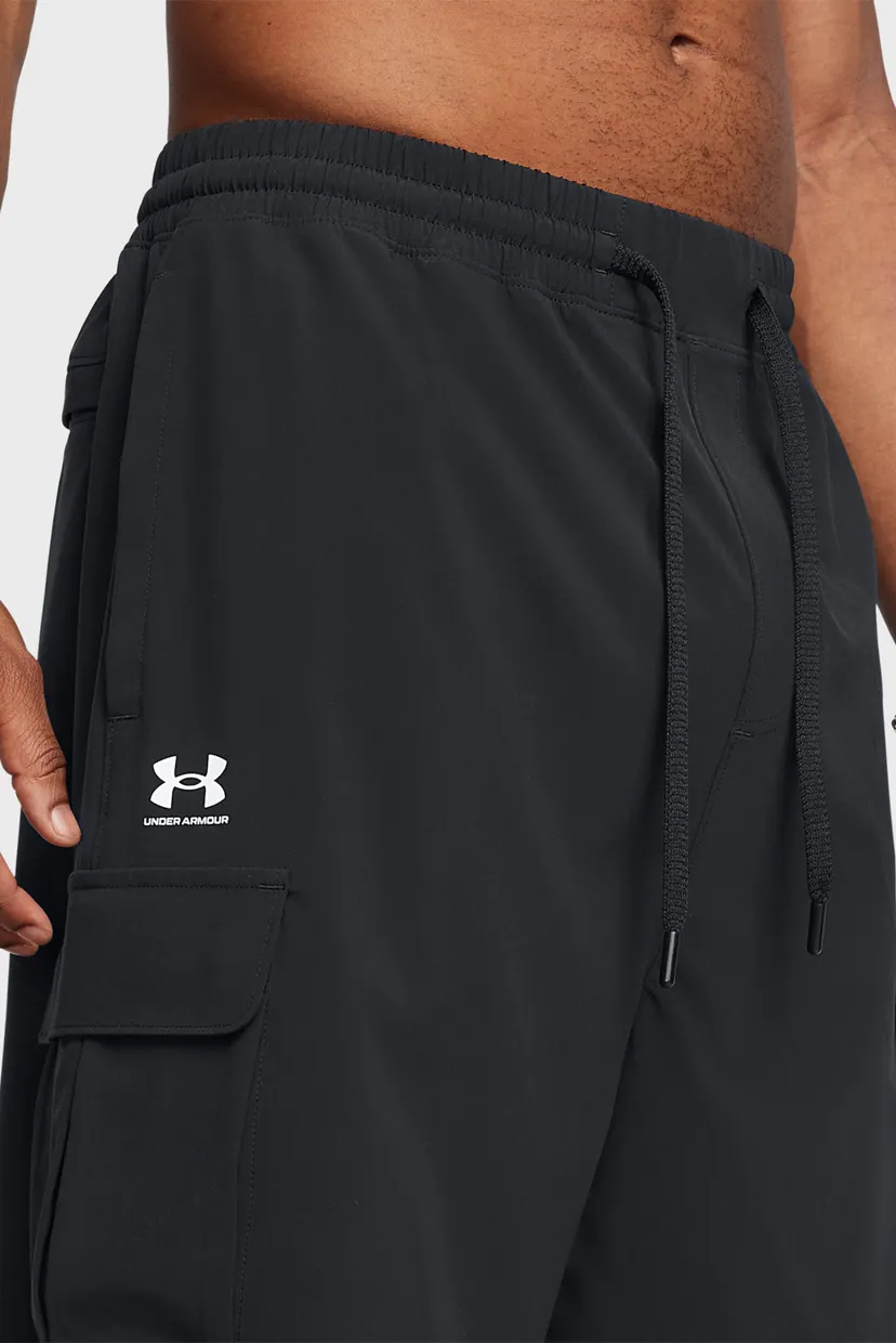 Мужские черные шорты UA Vibe Woven Cargo Short 4