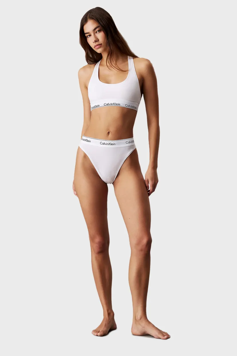 Жіночі білі трусики HIGH LEG TANGA 3