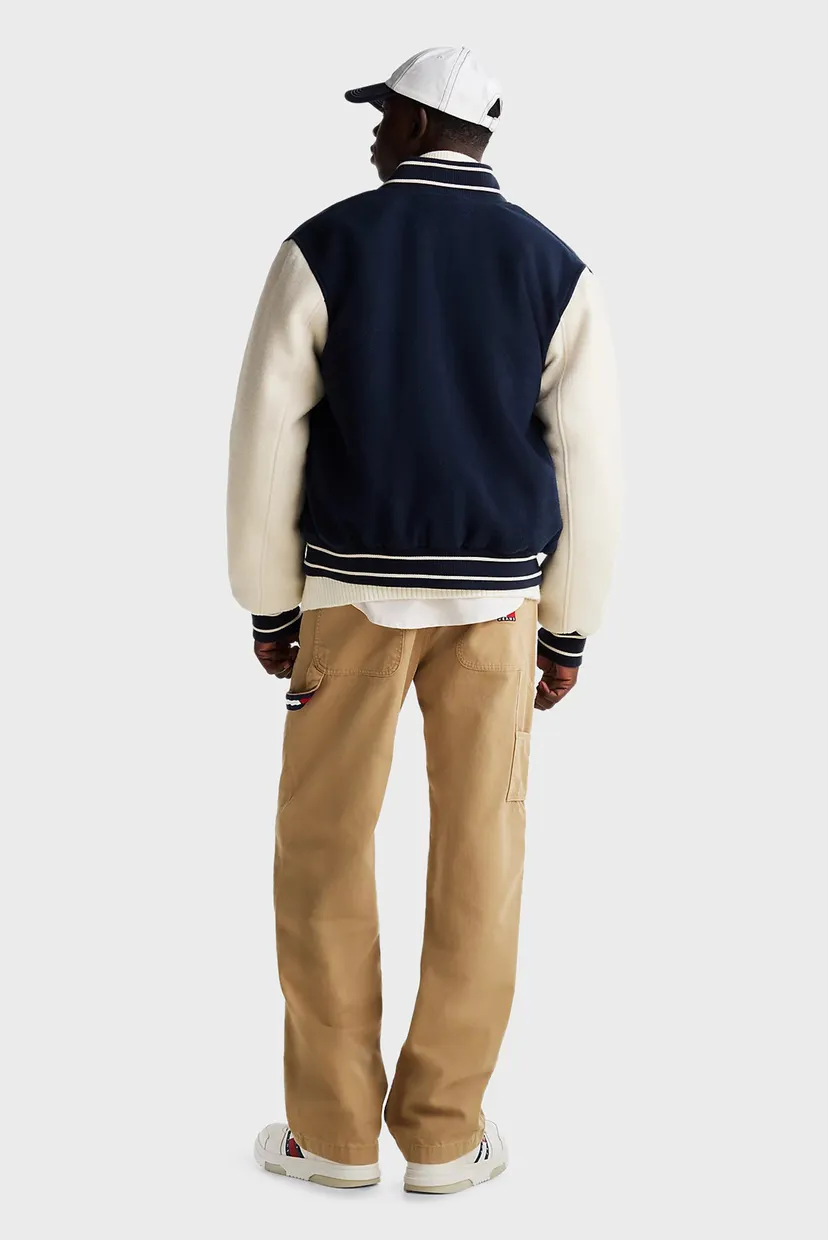 Мужской темно-синий бомбер TJM WOOL BLEND VARSITY JKT EXT 3