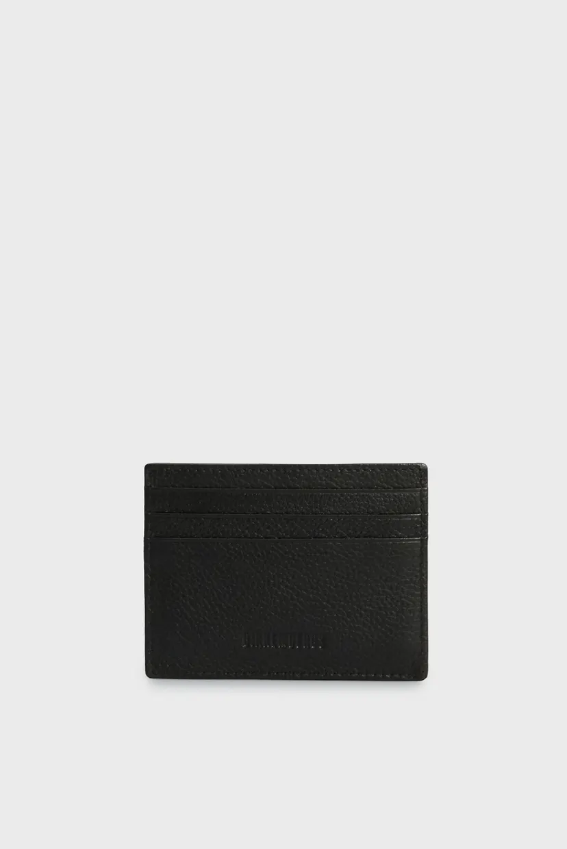 Чоловічий чорний шкіряний кардхолдер MAN WALLET SHIERAN 4