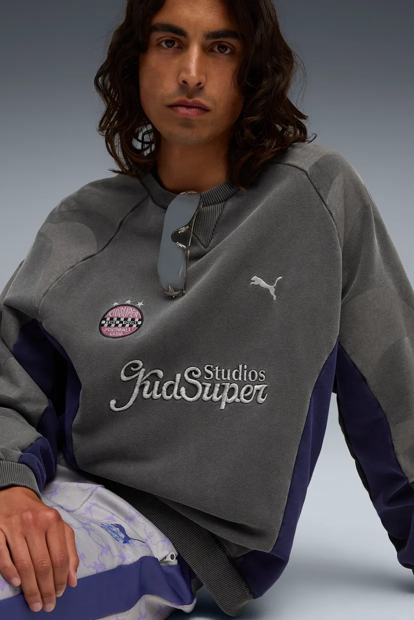 Мужской серый свитшот PUMA x KIDSUPER Crew Sweat Men 4