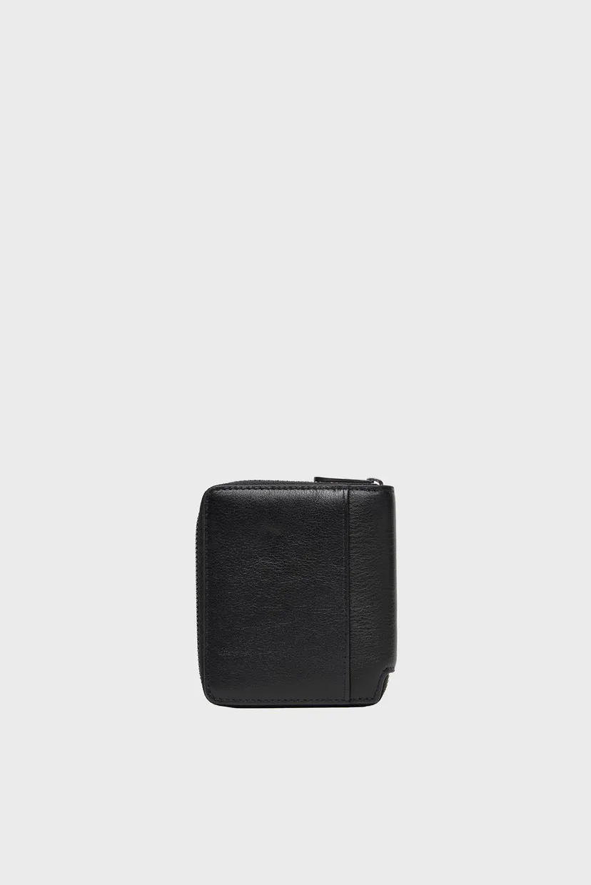 Мужской черный кожаный кошелек CK ZIP BILLFOLD 4