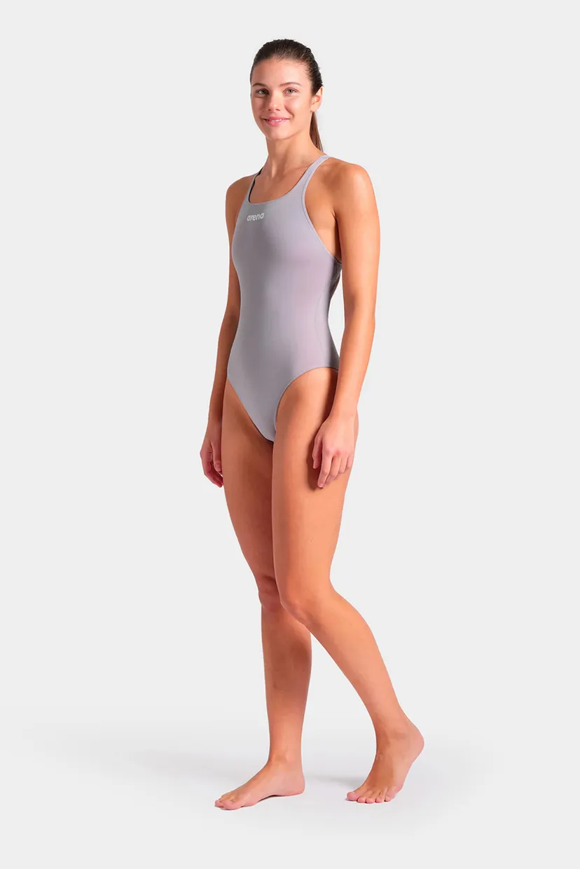 Жіночий сірий купальник TEAM SWIMSUIT SWIM PRO SOLID 3
