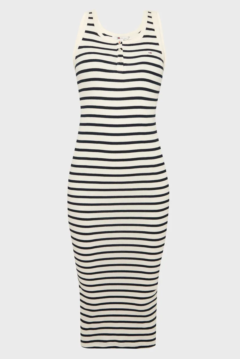 Женское платье в полоску TJW BUTTON TANK DRESS 5