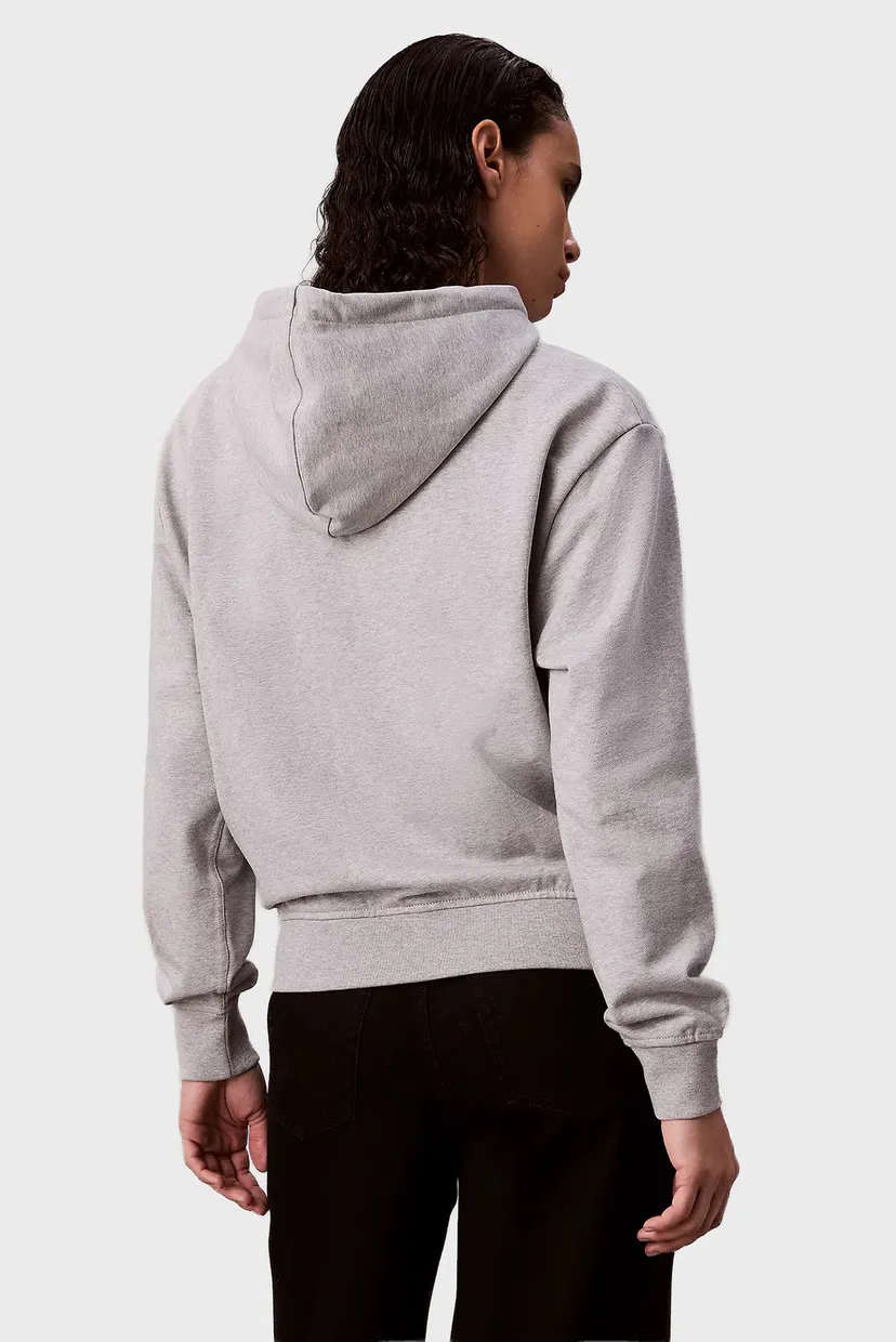 Женское светло-серое худи MONOGRAM TERRY 4