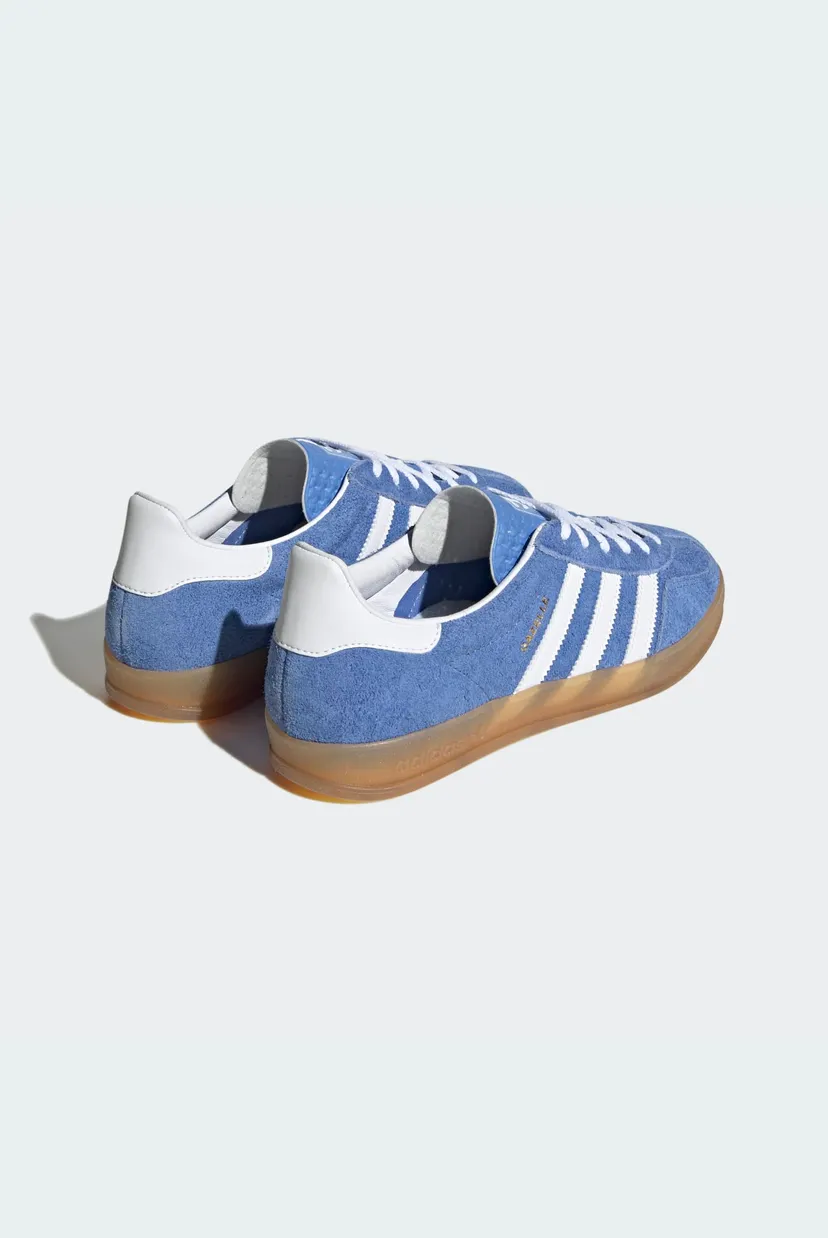 Женские синие замшевые сникерсы Gazelle Indoor 5