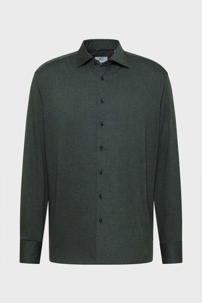 Мужская оливковая рубашка MODERN FIT 5