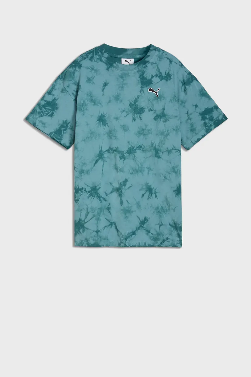 Детская зеленая футболка с узором Essentials Relaxed Tie-Dye Tee Youth 5