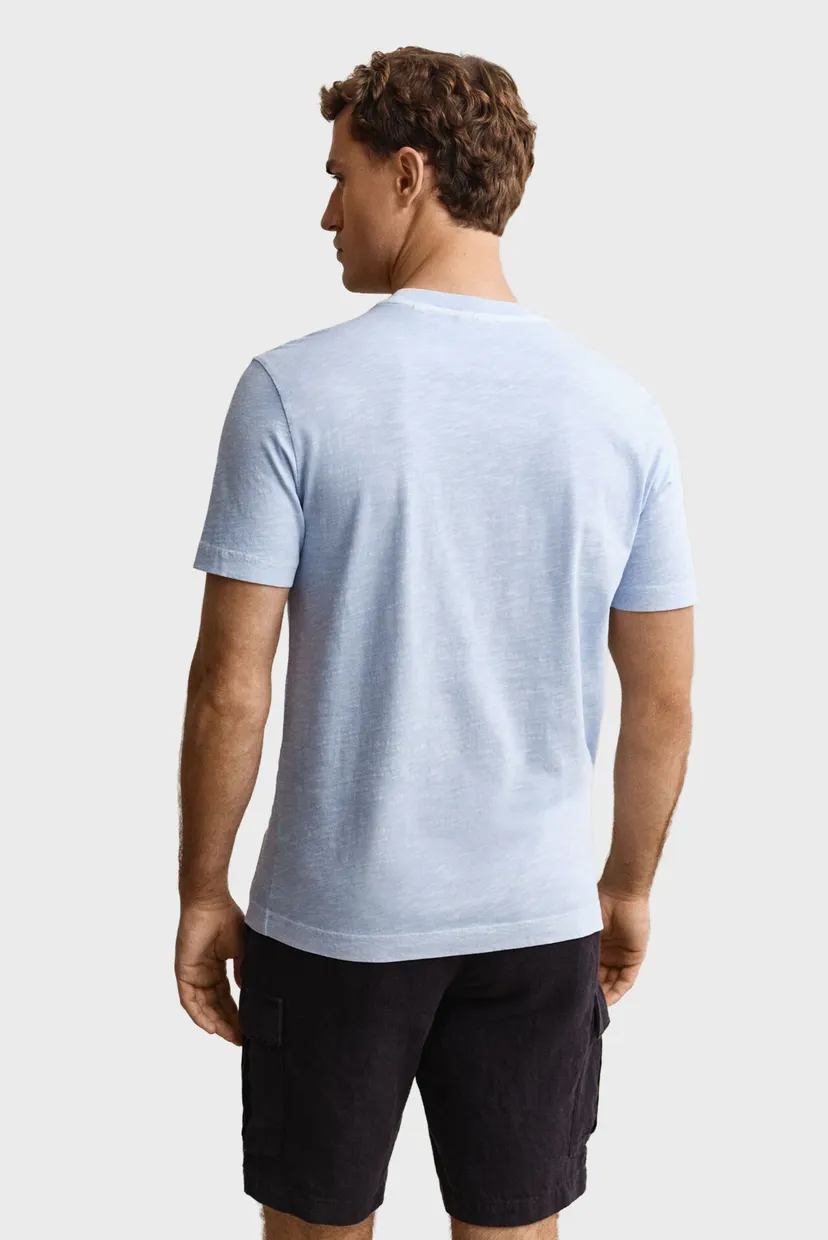 Чоловіча блакитна футболка WASHED SLUB 3