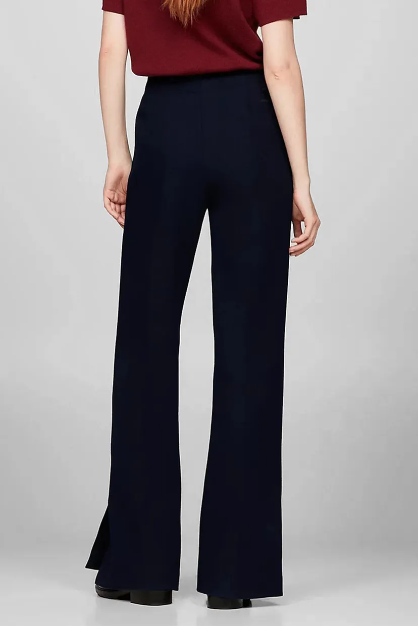 Женские темно-синие шерстяные брюки THC WOOL TWILL FLARE 3