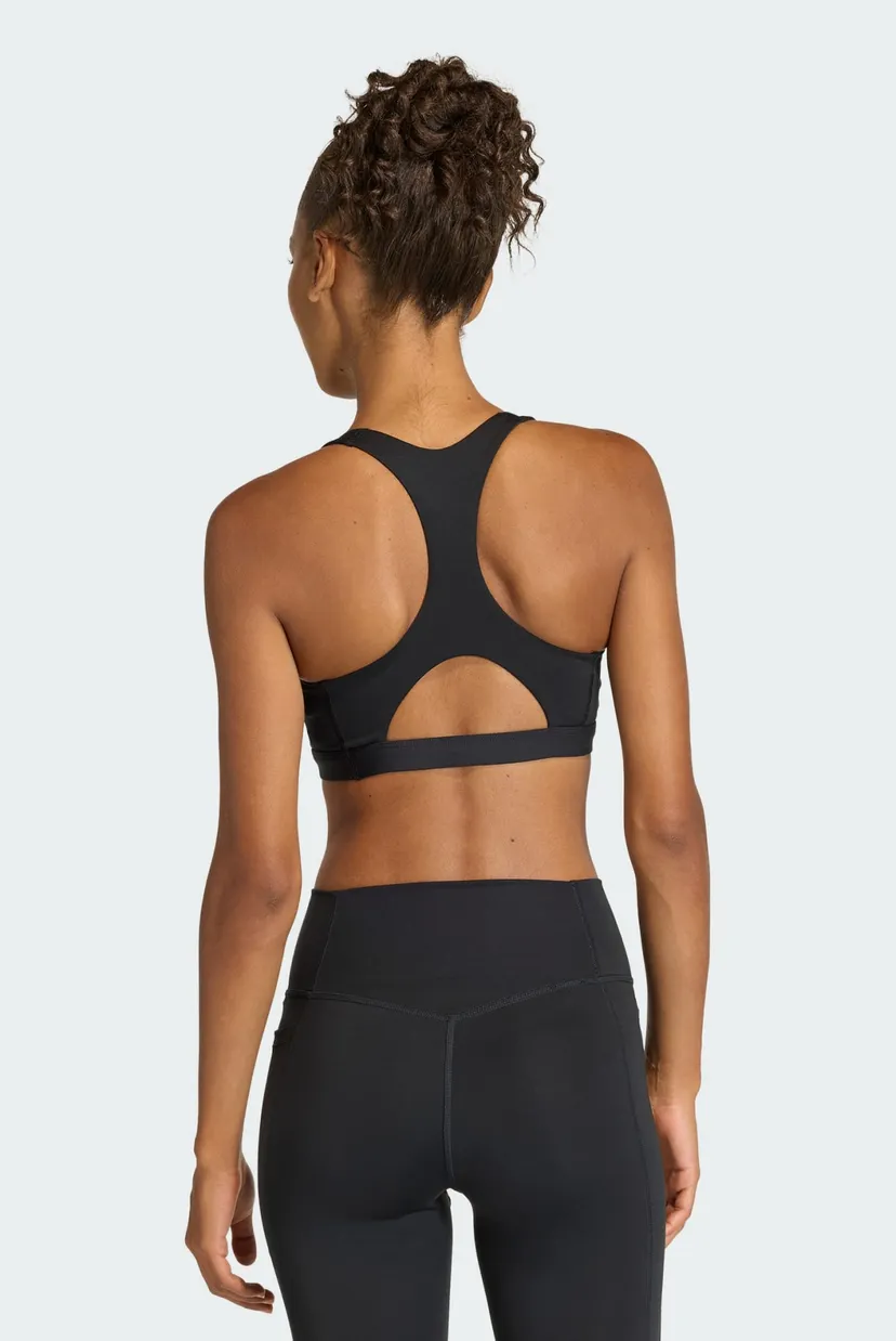 Жіночий чорний топ Optime Essentials Workout Medium Support 4