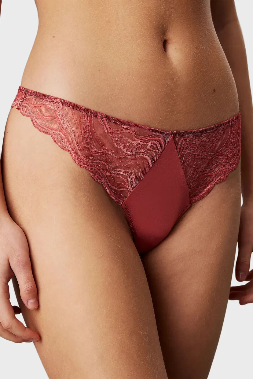 Жіночі теракотові трусики THONG 4