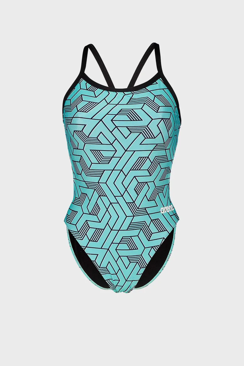 Женский голубой купальник с узором ESCAPE SWIMSUIT CHALLENGE BACK 6
