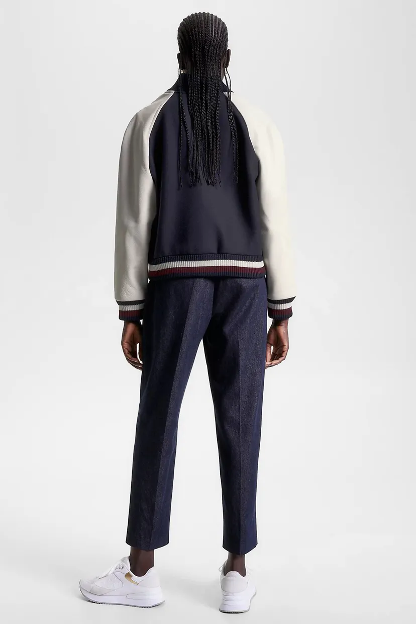 Женский темно-синий шерстяной бомбер IMD LEATHER WOOL BLEND BOMBER 3