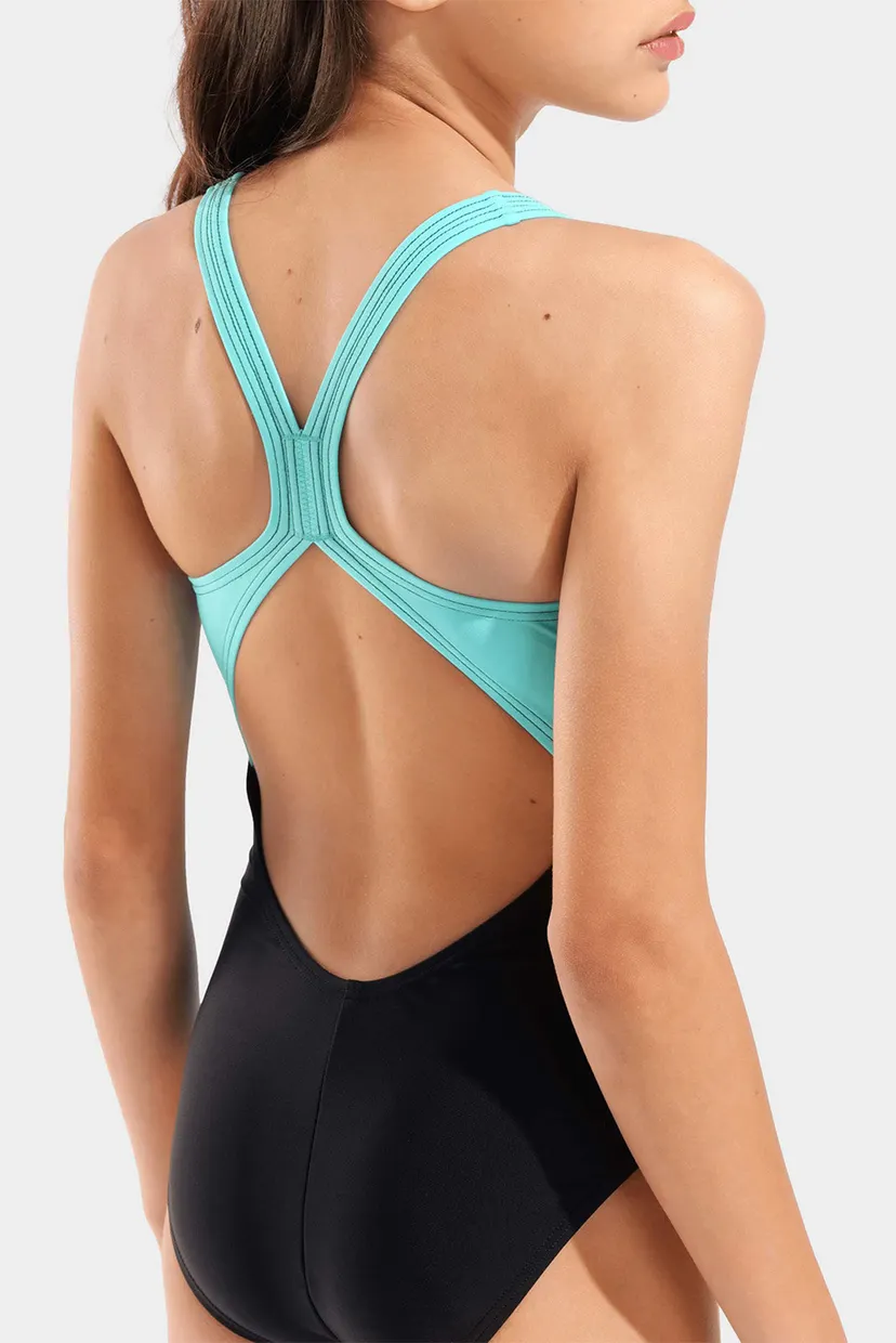 Дитячий чорний купальник PAINTING SWIMSUIT V BACK 5