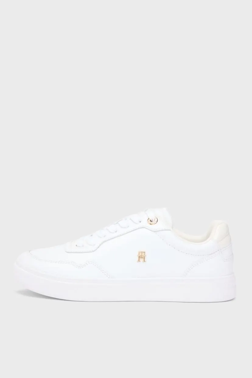 Женские белые кожаные сникерсы CASUAL CUPSOLE 5