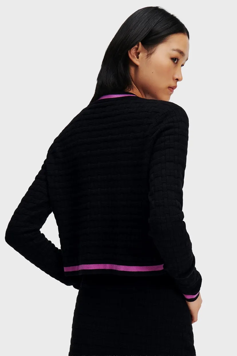 Жіночий чорний кардиган TEXTURED CLASSIC KNIT 3