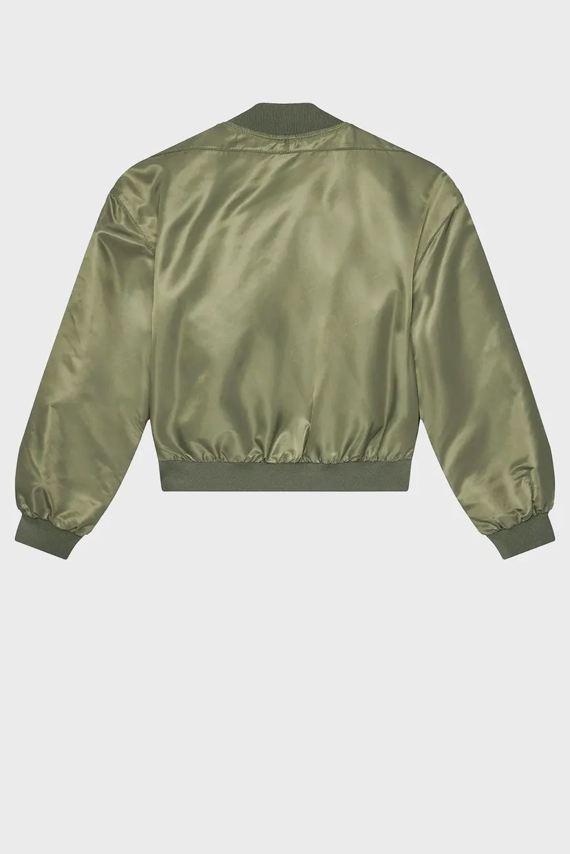 Детский зеленый бомбер SATIN HERO BOMBER 6