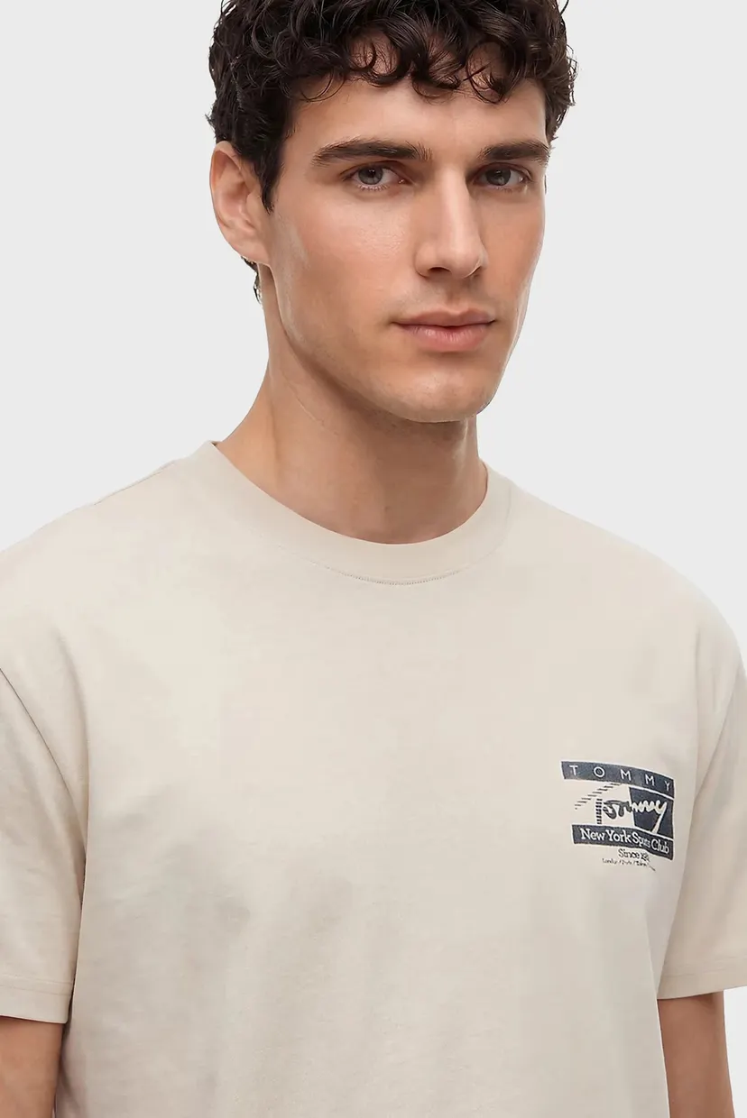 Мужская бежевая футболка REG SIGN FLAG SS TEE EXT 4
