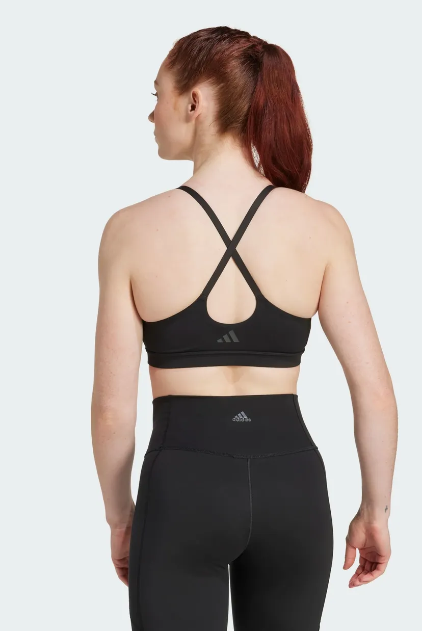 Женский черный топ adidas All Me Light Support 3