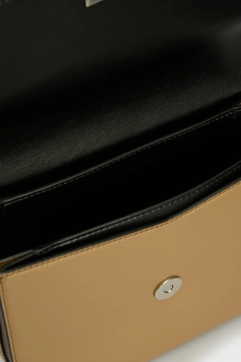 Жіноча бежева шкіряна сумка k forever sm crossbody 6