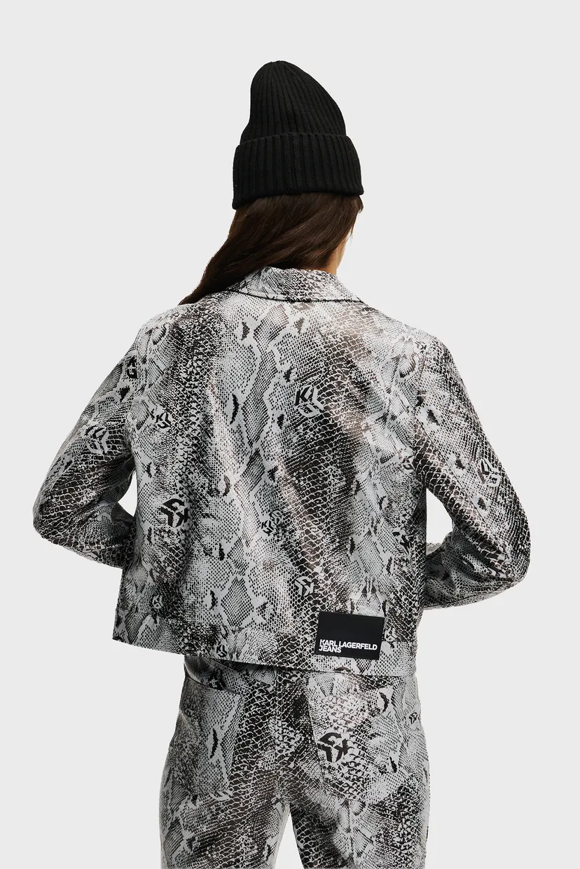 Жіноча куртка з візерунком faux leather 3