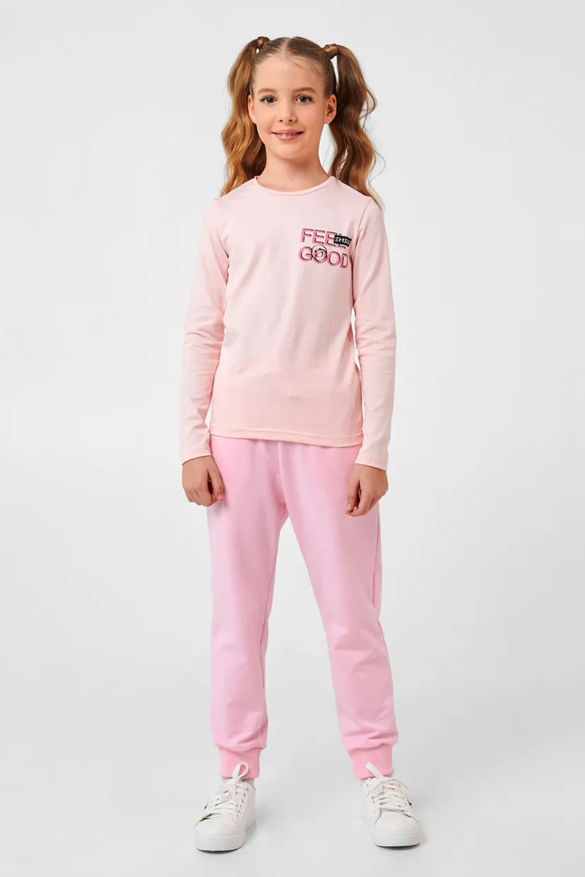 Детский розовый лонгслив SMIL 114959-ROZOVYJ — MD-Fashion