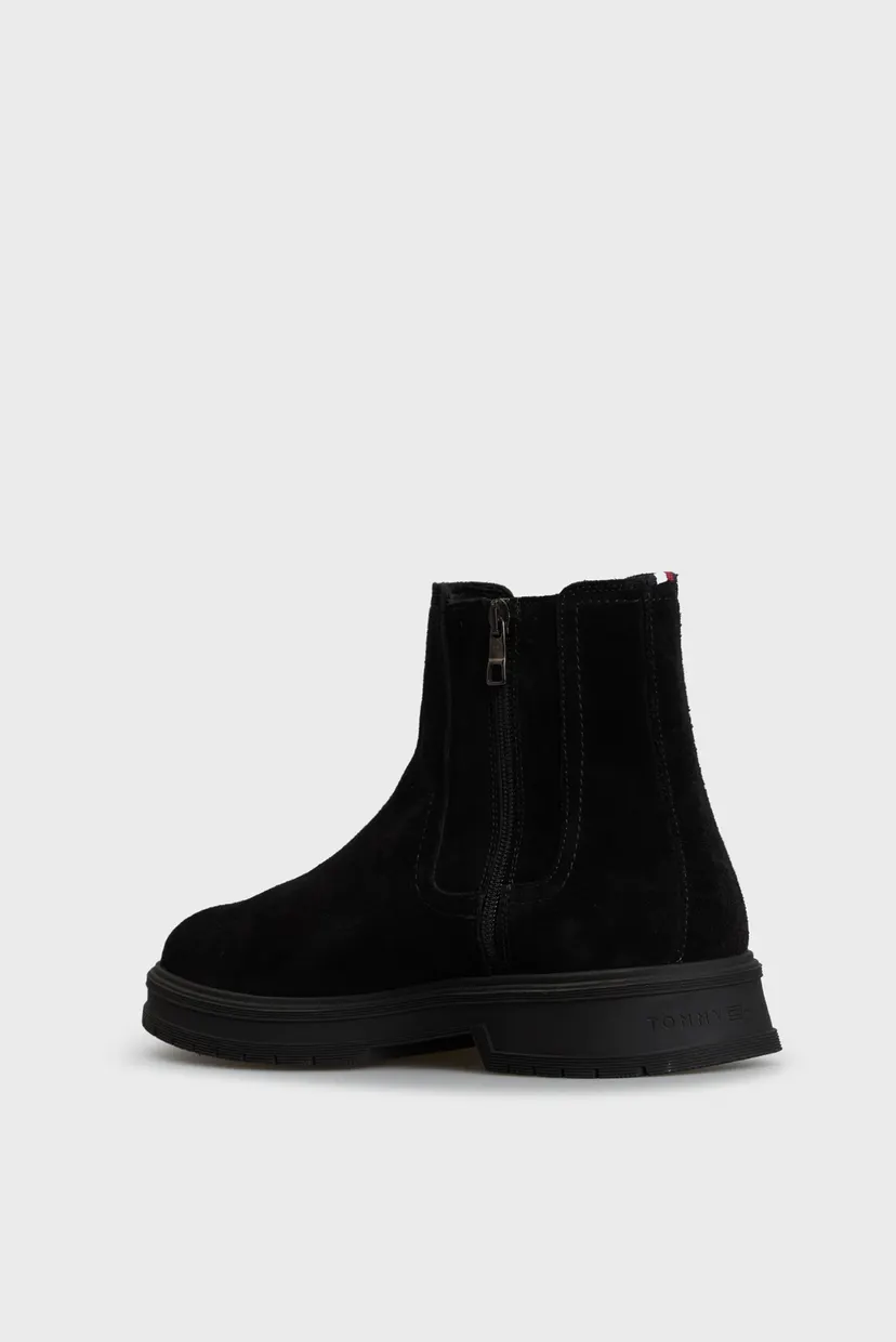 Чоловічі чорні замшеві черевики HILFIGER SUEDE ZIP CHELSEA 5